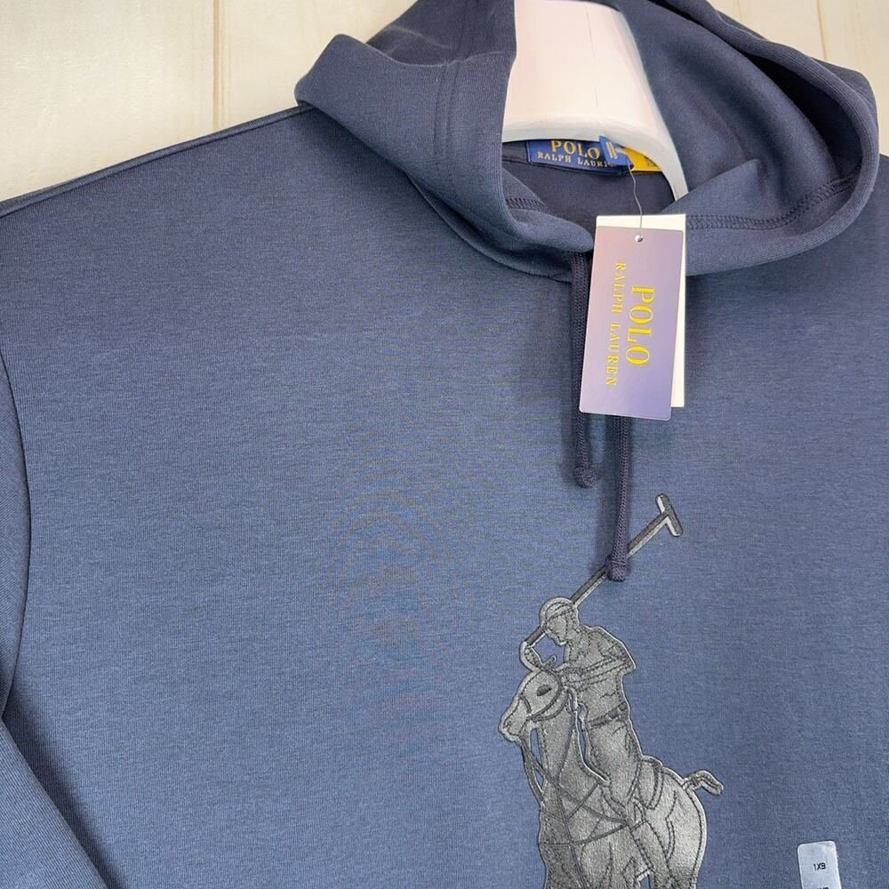 PRL Big Pony Hoodie 1XB Navy Blue Pullover Fleece Polo Ralph Lauren